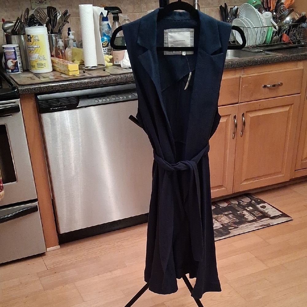 Anthropologie Midnight Blue Sleeveless Tunic